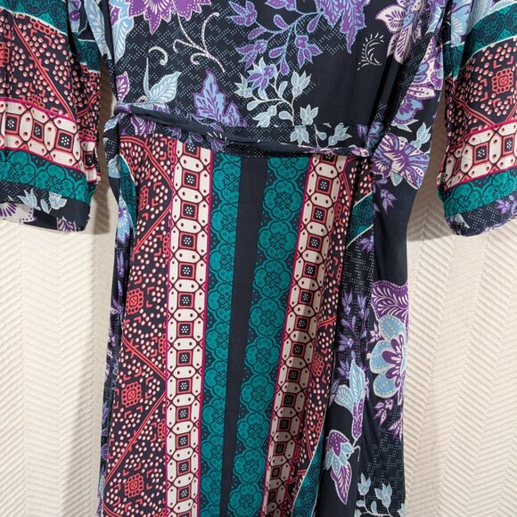 JAASE Purple Haze Maxi Dress Wrap Boho Flowy size Medium - Picture 12 of 15